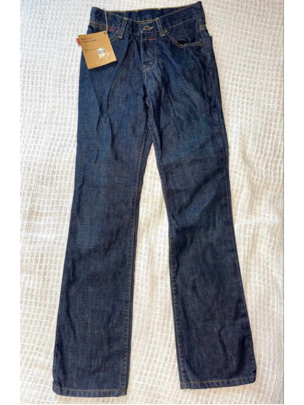 Levis Y2K Red Tab Rigid Button Fly 701 Dark Wash Jean NWT Jr. Size 26